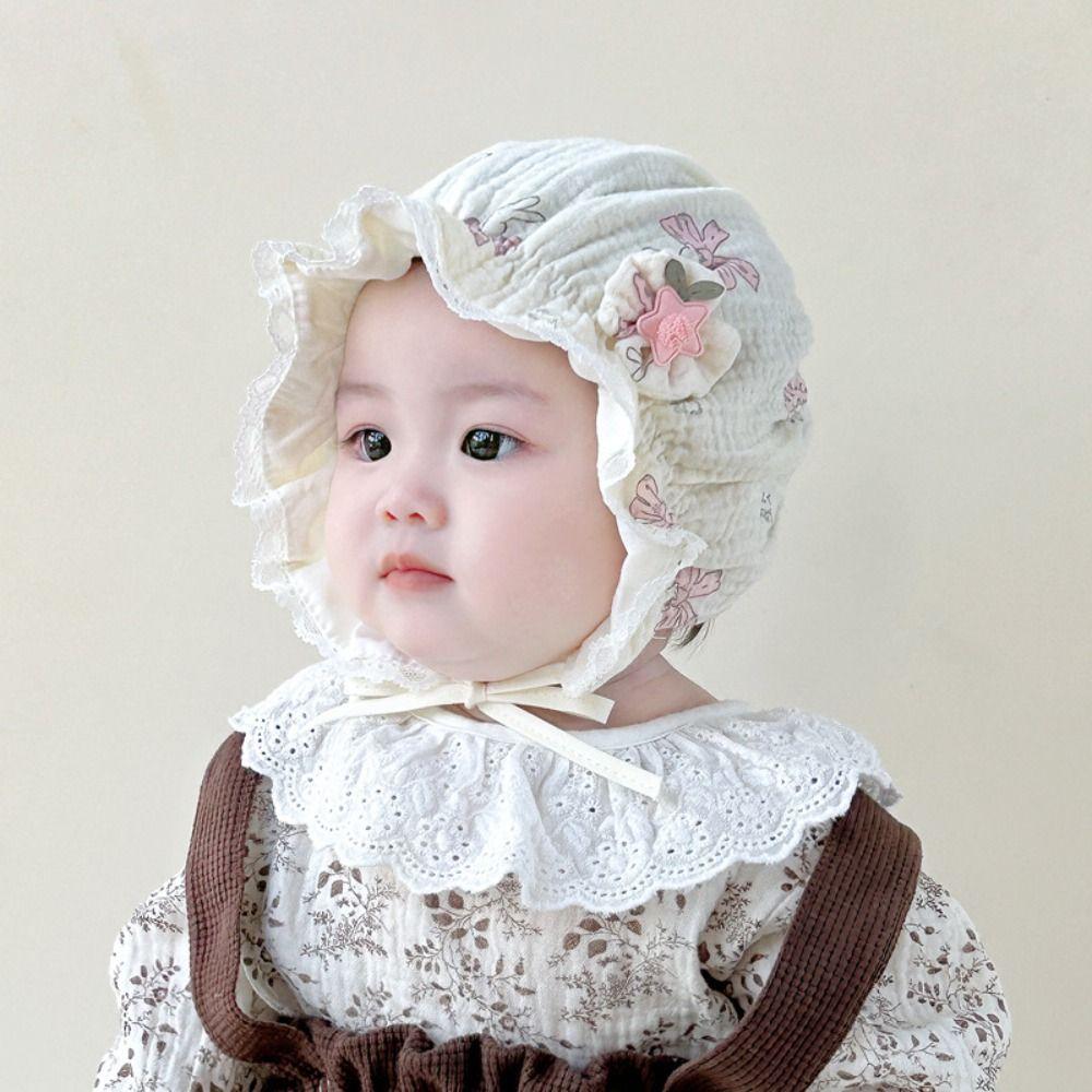 Дышащие чепчики для новорожденных 0-12 месяцев, детская шляпа от солнца 2025 года, чепчик для девочек, весна-осень