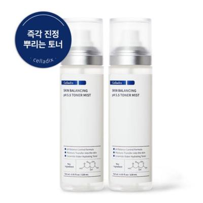 Celadix Skin Balancing pH 5,5 Toner Mist Acne, успокаивающий сухую кожу, 120 мл, 2 шт.