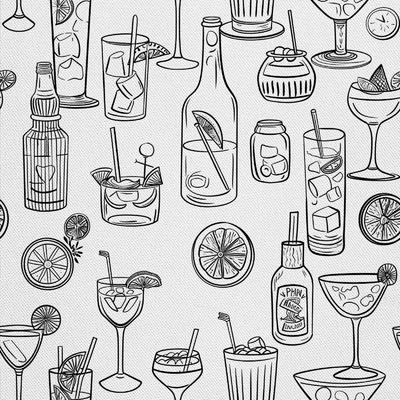 Outdoor Dekostoffe Oxford - Motiv Cocktail | Dx8535