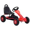 VidaXL Pedal Kart with Tires Red with Handbrake for Children Car 80197