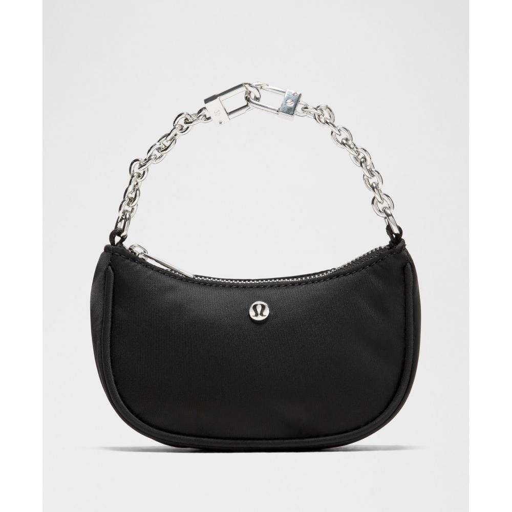Lululemon City Essential Nano Сумка через плечо Чёрная Серебристая