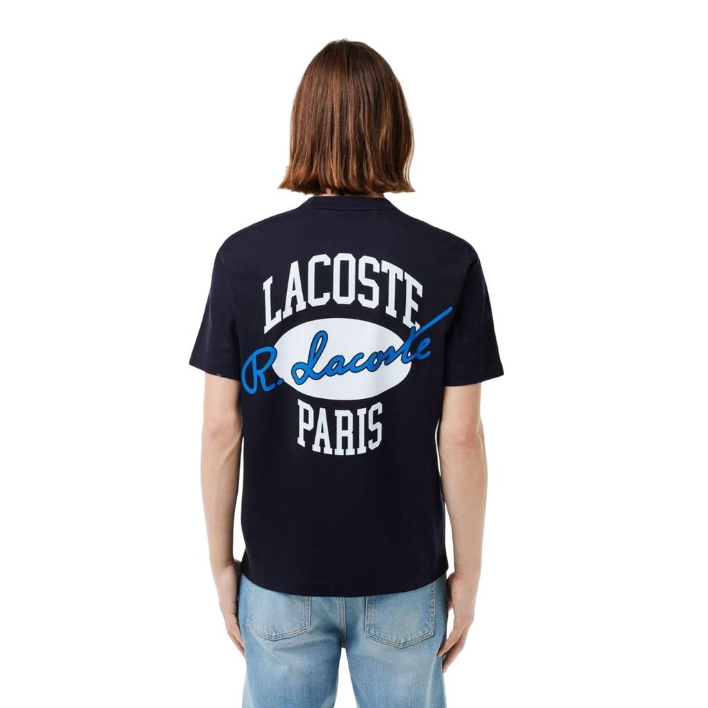 Lacoste Mens Heritage Back Print Cotton T-Shirt