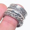 Natural Meditation Spinner 925 Sterling Silver Jewelry Ring Size 9.5 A0u45