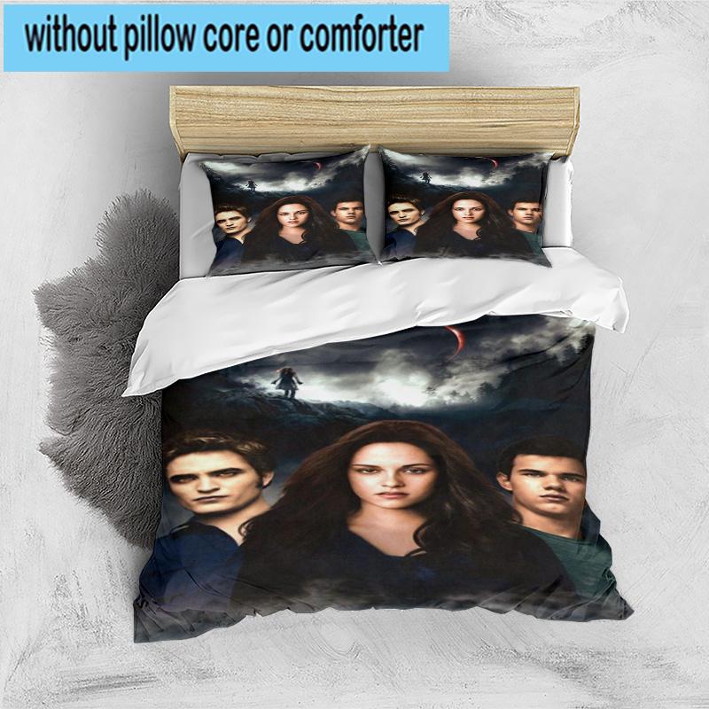 3PCS vampire Saga Romance 3pcs Bedding,Including 3PCS Duvet Cover And 2pcs Pillowcases Perfect for Christmas,Ideal for Bedroom, Dormitory