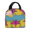Ankara Dutch Wax African Pattern Insulated Lunch Bag for Women Children Portable Food Boxes Thermal Lunch Box Tote