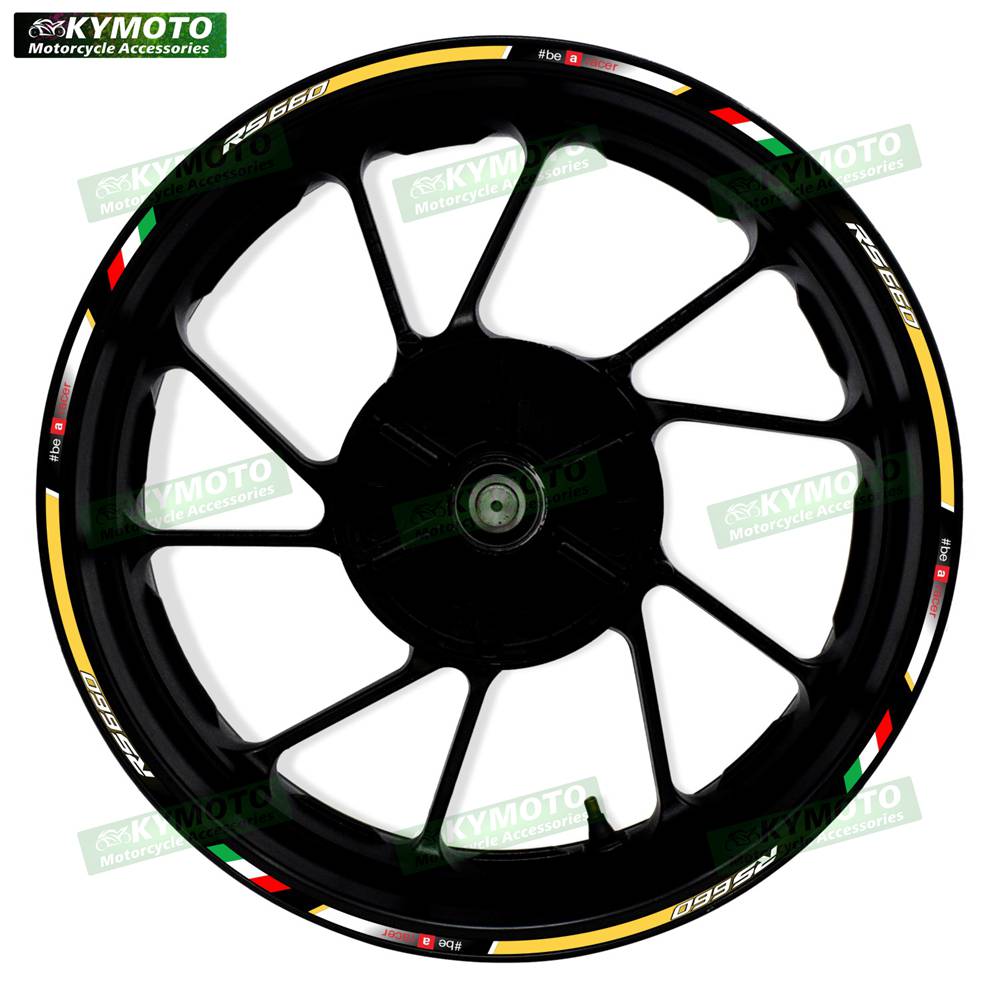 For Aprilia RS660 RS 660 reflective motorcycle stickers 17-inch front and rear rims decals fairing accessories decoration