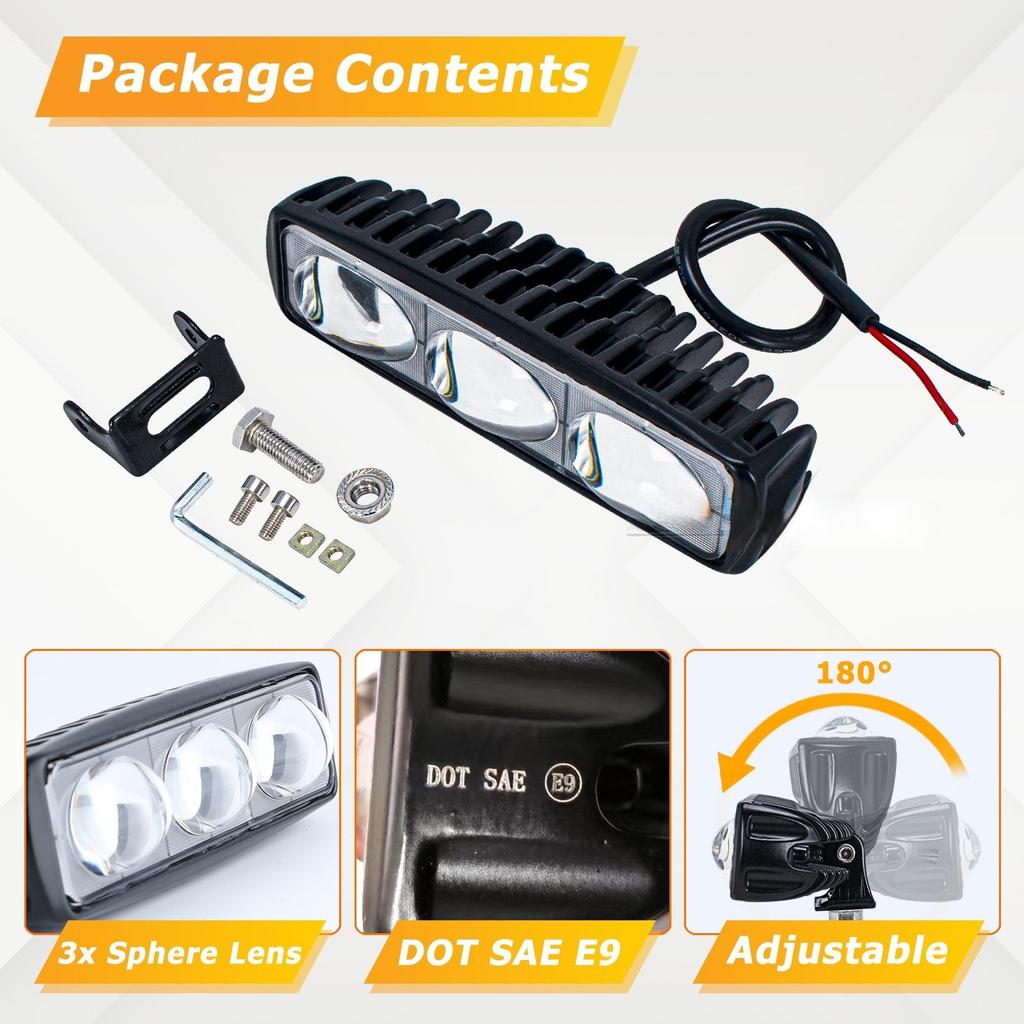 IP68 Красный вилочный погрузчик с прицепом, светодиодный светильник с прямым лучом, предупреждение о безопасности, рабочий точечный светильник, индикатор, пешеходный склад, 12 В-100 В