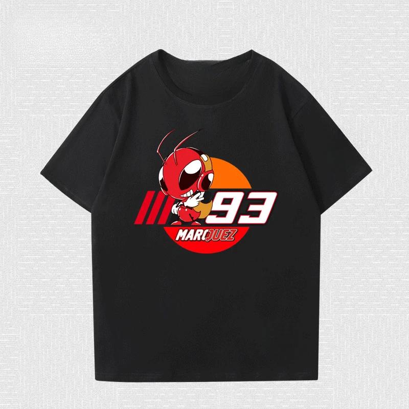 2025 Summer New MOTO93 Men Marquez Motorcycle Memorial T-Shirt Racing Suit Motorcycle Suit Cotton Short-sleeved Unseix T-shirt