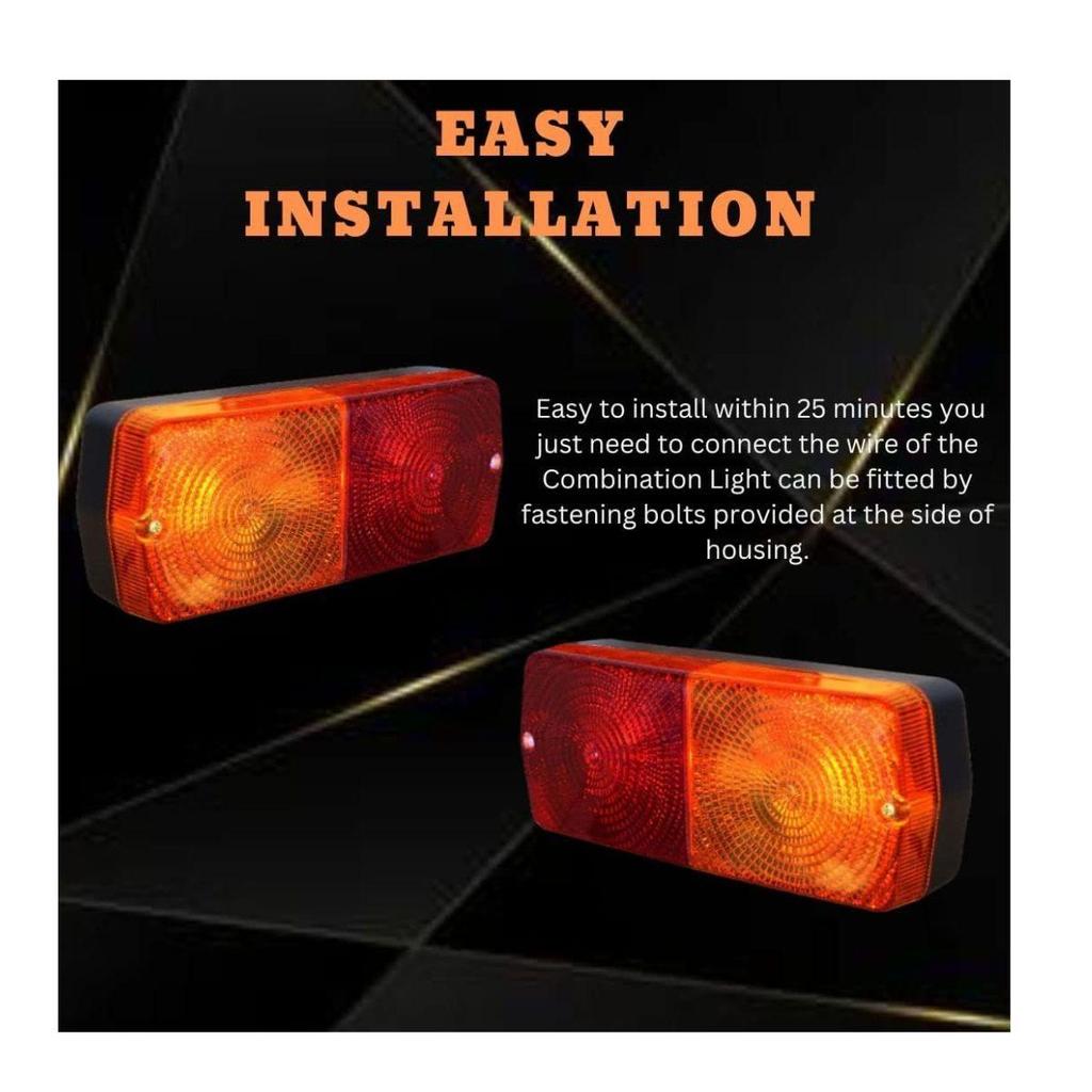 Задний комбинированный фонарь в сборе, задний фонарь в сборе, 12 В лампы, подходит для Massey Ferguson MF серии 200, 300, 374, 375E, 394, 390E