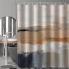 Brown Beige Shower Curtain for Bathroom,Black Grey White Boho Shower Curtain Set,Oil Painting Abstract Fabric Modern Waterproof