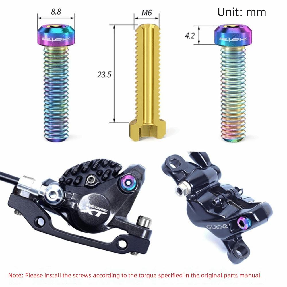1 Set M4/M6/M8 Bicycle Oil Disc Screws Titanium Alloy Disc Brake Screws Cycling Supplies