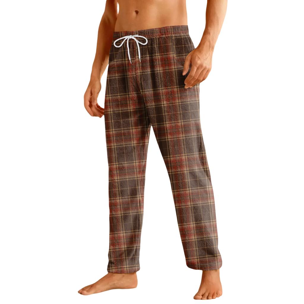 Men's Home Soft Pajama Pants Drawstring With Pockets Casual Sports Pants