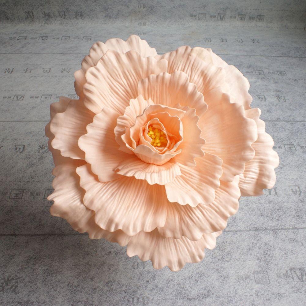 30cm PE Foam Rose Silk Rose Branch NEW Simulation Rose Flowers Wall