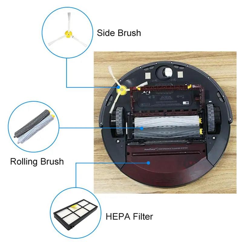 Для запчастей Irobot Roomba 860 865 866 870 871 980 960 966 981 Щетка для пылесоса Циклонный HEPA-фильтр