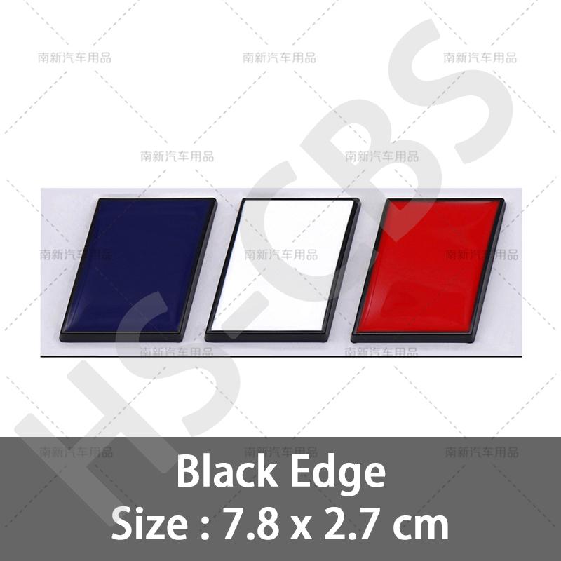 3D Metal Tricolor National Flag Logo Badge Car Body Side Door Fender Rear Trunk Emblem For Audi Bmw Mercedes Benz FIAT VW