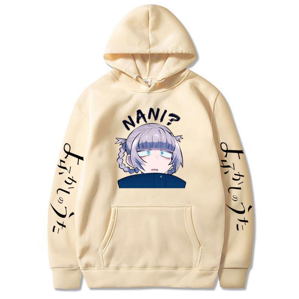 Anime NANI Hoodie: Cartoon Print, Plus Size, Trendy Autumn/Winter Pullover for European and American Styles.