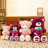 Bear Hug Strawberry Plush Toy Cartoon Stuffed Animal Doll Decoration Kids Gifts