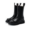 New Fashion Shoes: Mid-calf Thick-soled Autumn and Winter Single Boots, Short Boots, and Chimney Boots