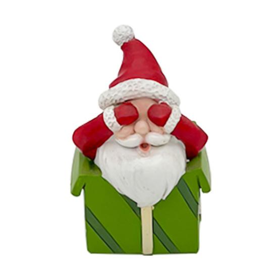 3 шт. Мини-статуэтка Санта-Клауса Вижу Слышу Говорю Зла Смола Рождественское Украшение Стола Коллекционная Фигурка для Дома Стола Офисного Стола Кухни