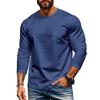 Spring Autumn Men Soild Color T-Shirt New Casual Men's Henley T Shirts Male Long Sleeve Slim-Fit Top Tees Man Undershirts