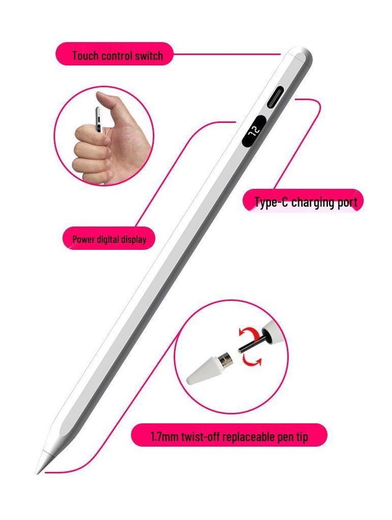 Емкостный стилус для сенсорных экранов iPad, OPPO, Xiaomi, VIVO и Huawei