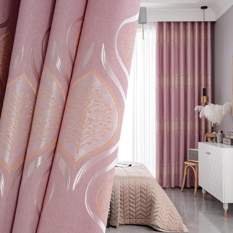 Плотные шторы в скандинавском стиле, простая гостиная, спальня, дом, изоляция, эркер, карниз для штор