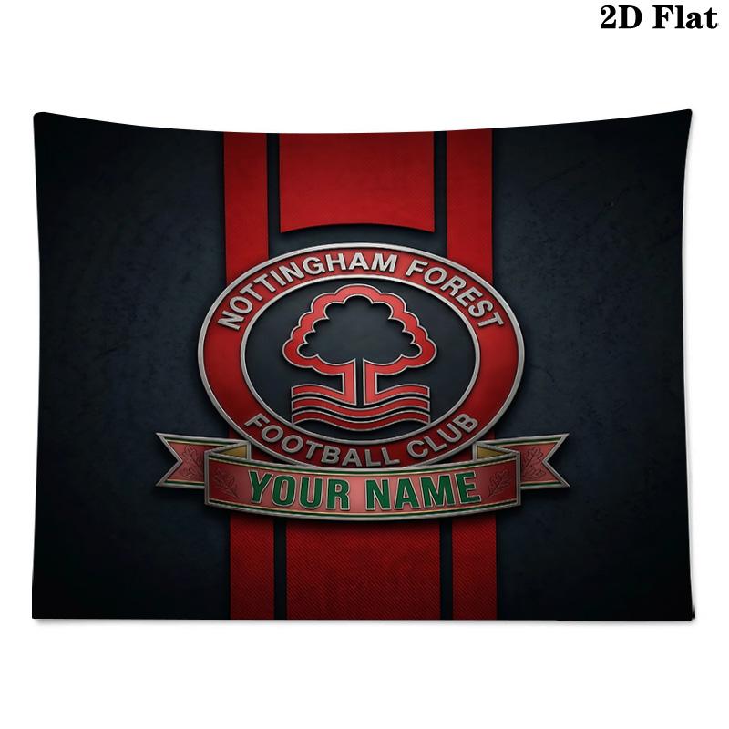 Custom Name Nottingham Forest2 Printed Tapestry – Wall Hanging for Bedrooms, Dorms, and Home Decor