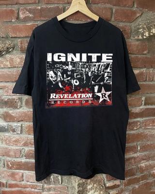 Ignite Band Альбом Revelation Футболка Рок Музыка Унисекс Хлопковая Футболка UU921