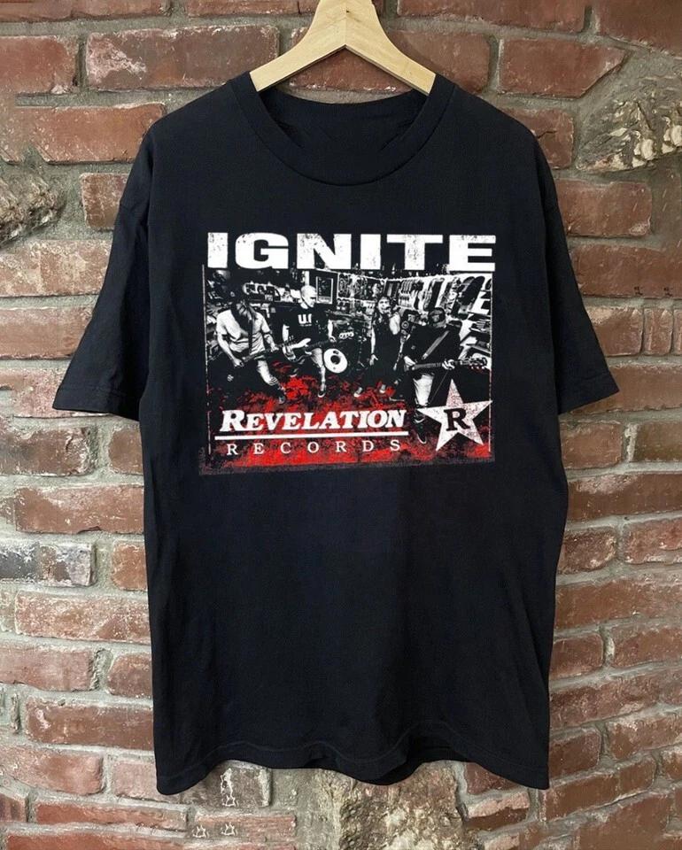 Ignite Band Альбом Revelation Футболка Рок Музыка Унисекс Хлопковая Футболка UU921