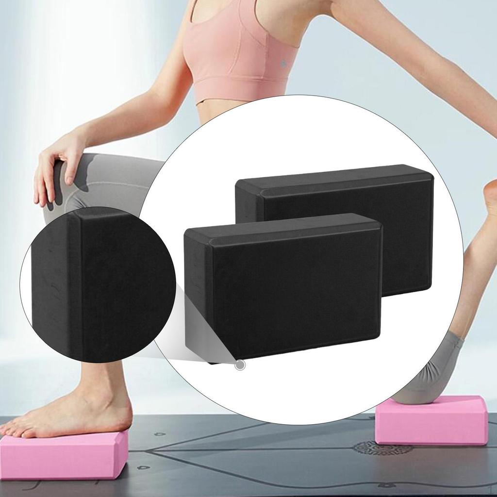 2 Pieces Yoga Blocks EVA Foam Anti Slip Soft Exercise Accessories for Gym Stretching