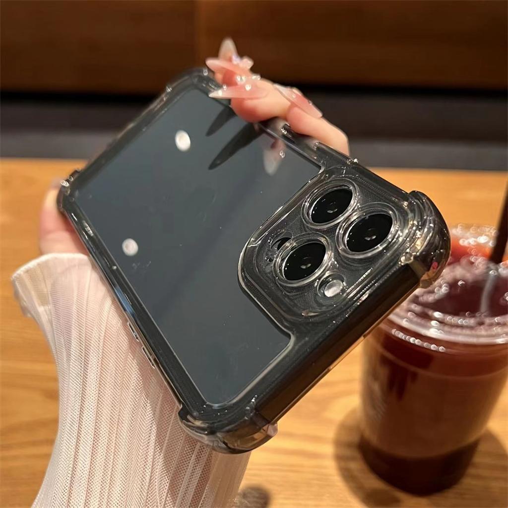 Applicable To IPhone16promax Mobile Phone Case Four Corner Airbag Anti-fall Apple 15 Acrylic 14 Protection Case