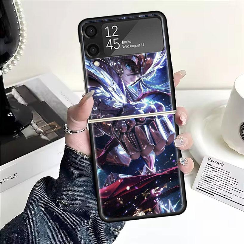 Saint Seiya Cool Cases For Samsung Galaxy Z Flip 4 5 6 7 3 Z Flip7 Flip6 Flip4 Flip5 Flip3 5G Hard Shockproof Fundas Cover