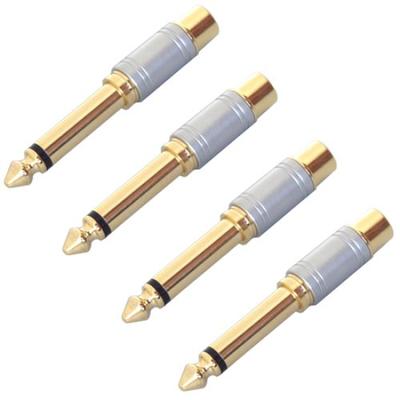Разъем RCA на стандартный штекер, набор из 4 штук (Гнездо) (Телефон) Конвертер,