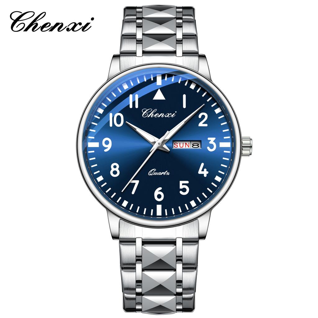 Новые кварцевые часы для мужчин из нержавеющей стали, водонепроницаемые, светящиеся, с календарем, деловые мужские часы Regalos Para Hombres