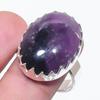 Natural Sage Amethyst Gemstone 925 Sterling Silver Jewelry Ring Size 10 Q5S66