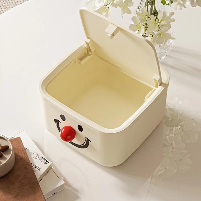 Творческий Джокер Улыбающееся Лицо DIY Большая Емкость Пресс Крышка Мусорное Ведро Студенческое Общежитие Гостиная Ванная Комната Настольный Мусорное Ведро