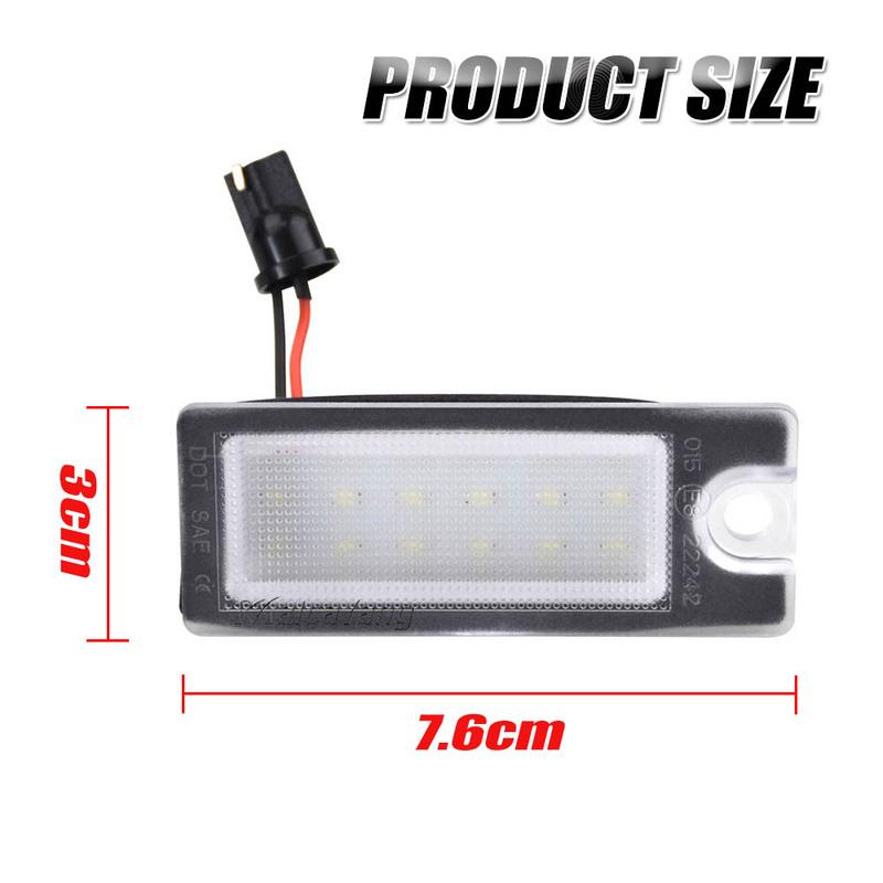2pcs White LED License Number Plate Light Bulb For Volvo S80 1999-2003 V70 XC70 2001-2007 S60 2001-2006 XC90 2003 license lamp
