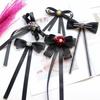 College Style Ribbon Bow Tie Black Bowknot New Collar Flower  For Women Girls