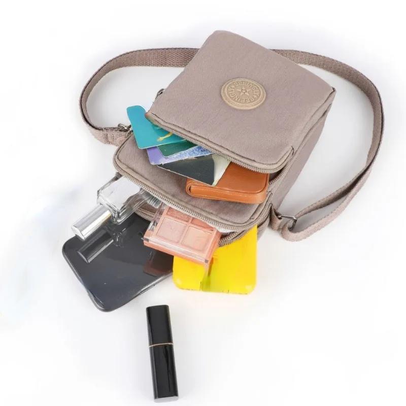 Shoulder Bags Version Mobile Phone Bag for Women Outside Toiletry Daily Necessities Storage Bags Nylon Cross Body Bags