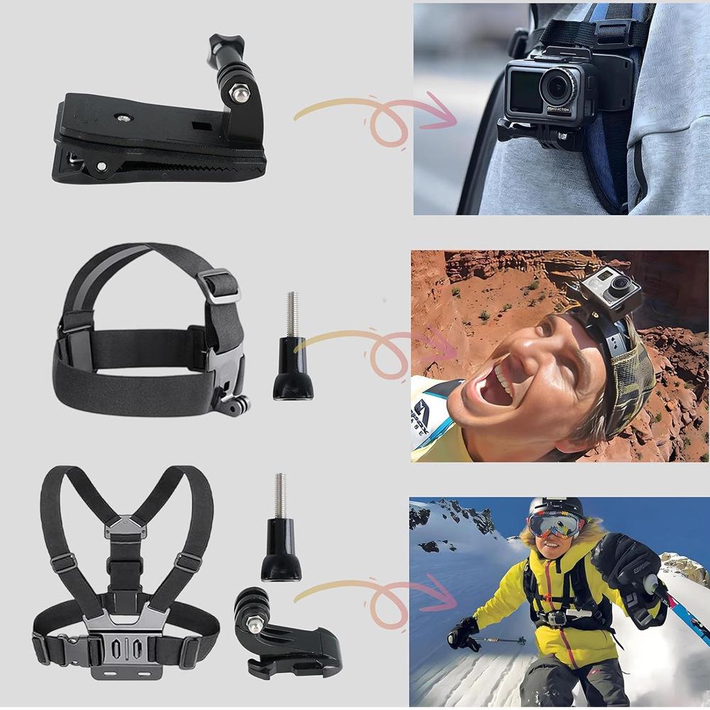 Нагрудный ремень GoPro для спортивных камер, Совместим с DJI, Xiaoyi, Hero10/9.