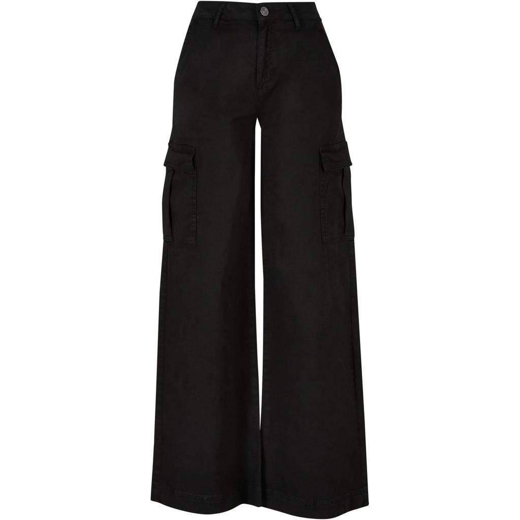 Urban Classics Womens/Ladies Twill High Waist Wide Leg Cargo Trousers