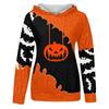 Women's Casual Fashion Halloween Print Long Sleeve Pullover Hooded Top