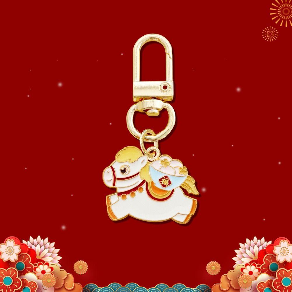Cartoon Style Zodiac Pony Pendant Bag Hanging Charms Year Horse Lucky Mascot  Accessory