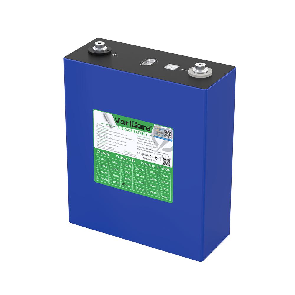 VariCore 3.2V 320AH LiFePO4 Battery - Single Cell, Aluminum Case, Energy Storage