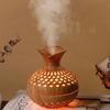 USB Hollow Wood Grain Humidifier Aroma Diffuser Atomizer Household Humidifier Hydrating Instrument Desktop Humidifier