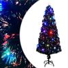Day and Night - Day and Night Christmas Tree with Lights and Fiber Optic Support 240 Cm