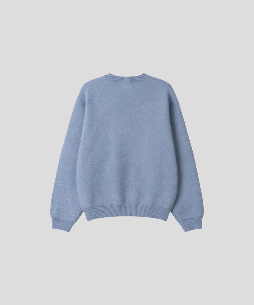 BLACK MOMENT Hairy Soft Knit [Sky Blue]