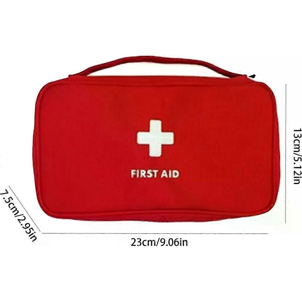 Medicine Bag Travel First Aid Kit Bag, First Aid Kit Emergency Portable Travel Outdoor Camp Survival Medical Bag Built In Pockets And Compartment (Red