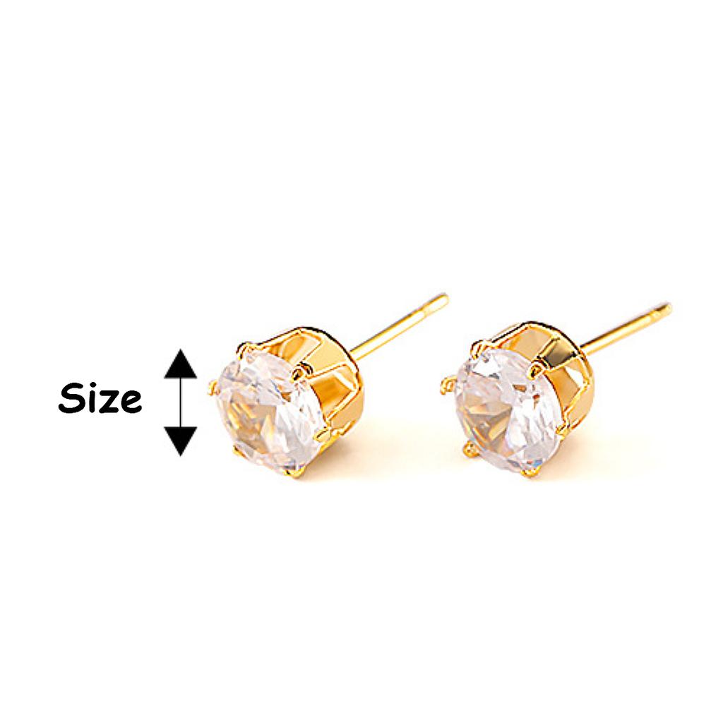 Круглые серьги с камнем декабря, темпераментные простые серьги из цветного циркония из нержавеющей стали