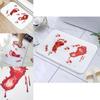 Halloween Cartoon Door Mat With Blood Footprint Pattern For Home Entryway Decor